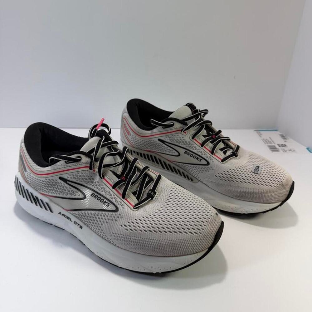 Brooks Ariel GTS 23 Womens Size 9 B Medium Grey Black Pink Running Shoes